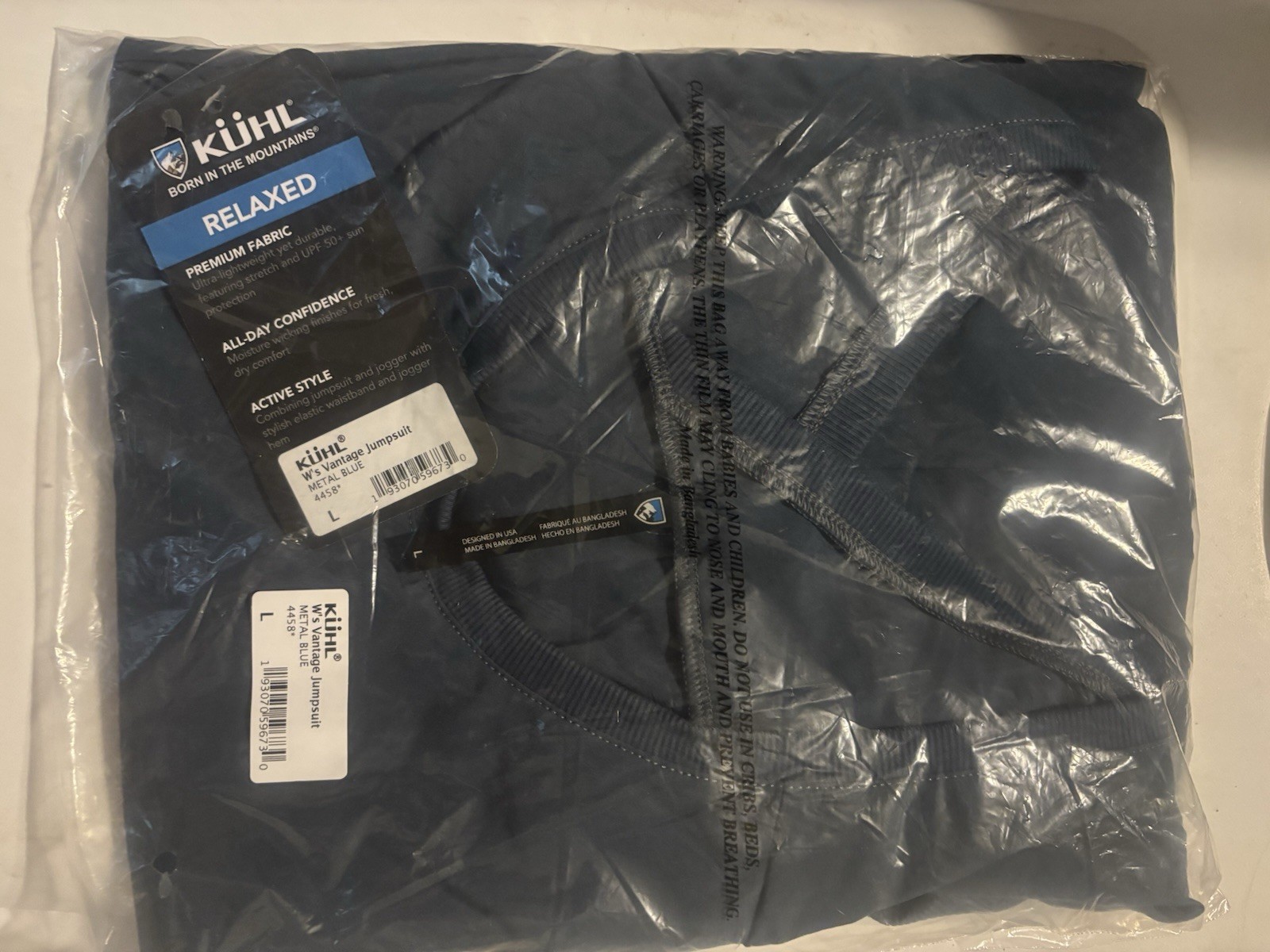 Kuhl Women’s Vantage Jumpsuit Size X-Large Metal Blue #4458