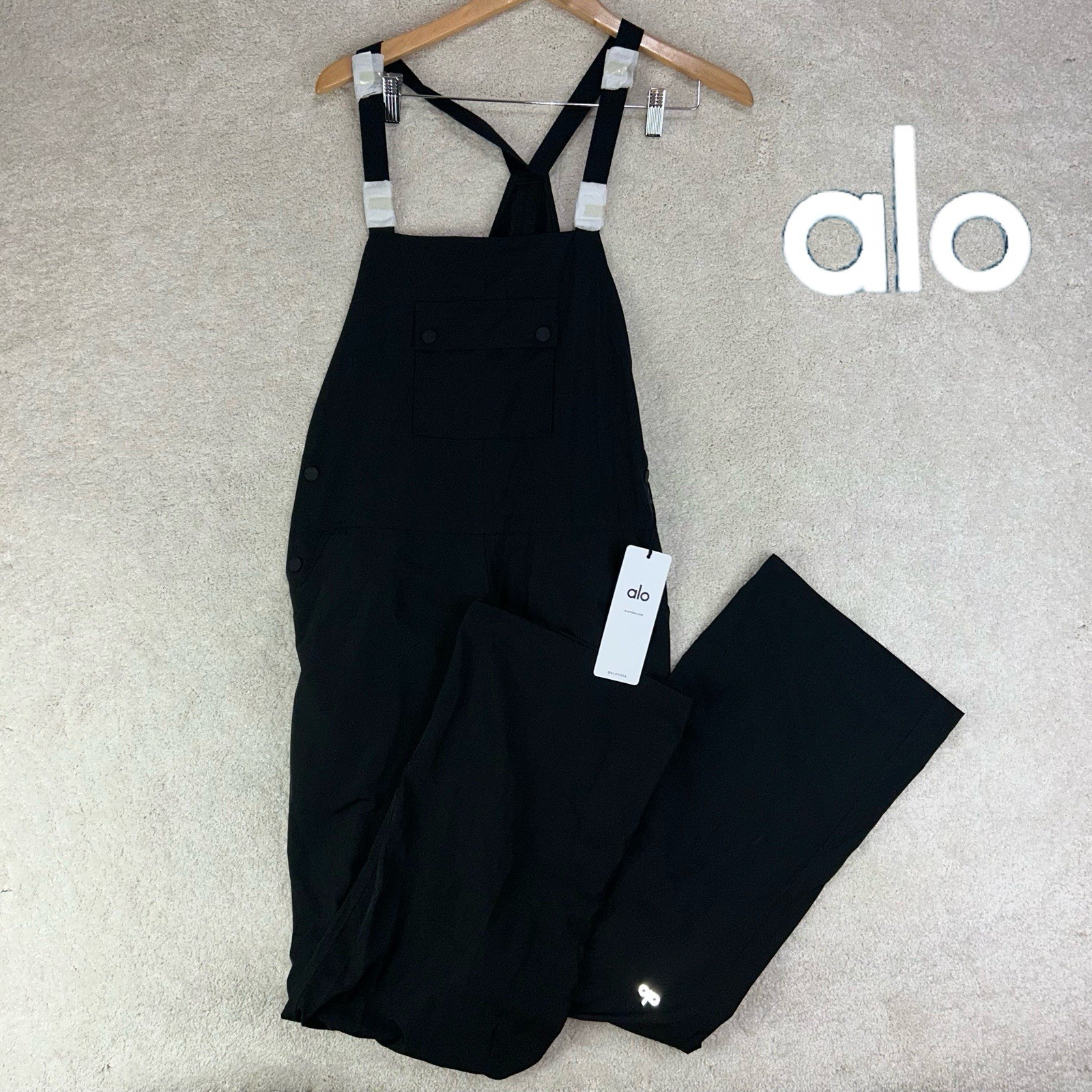 New ALO Women’s Monterey Lightweight Straight Racerback W8161R Bib Overalls S