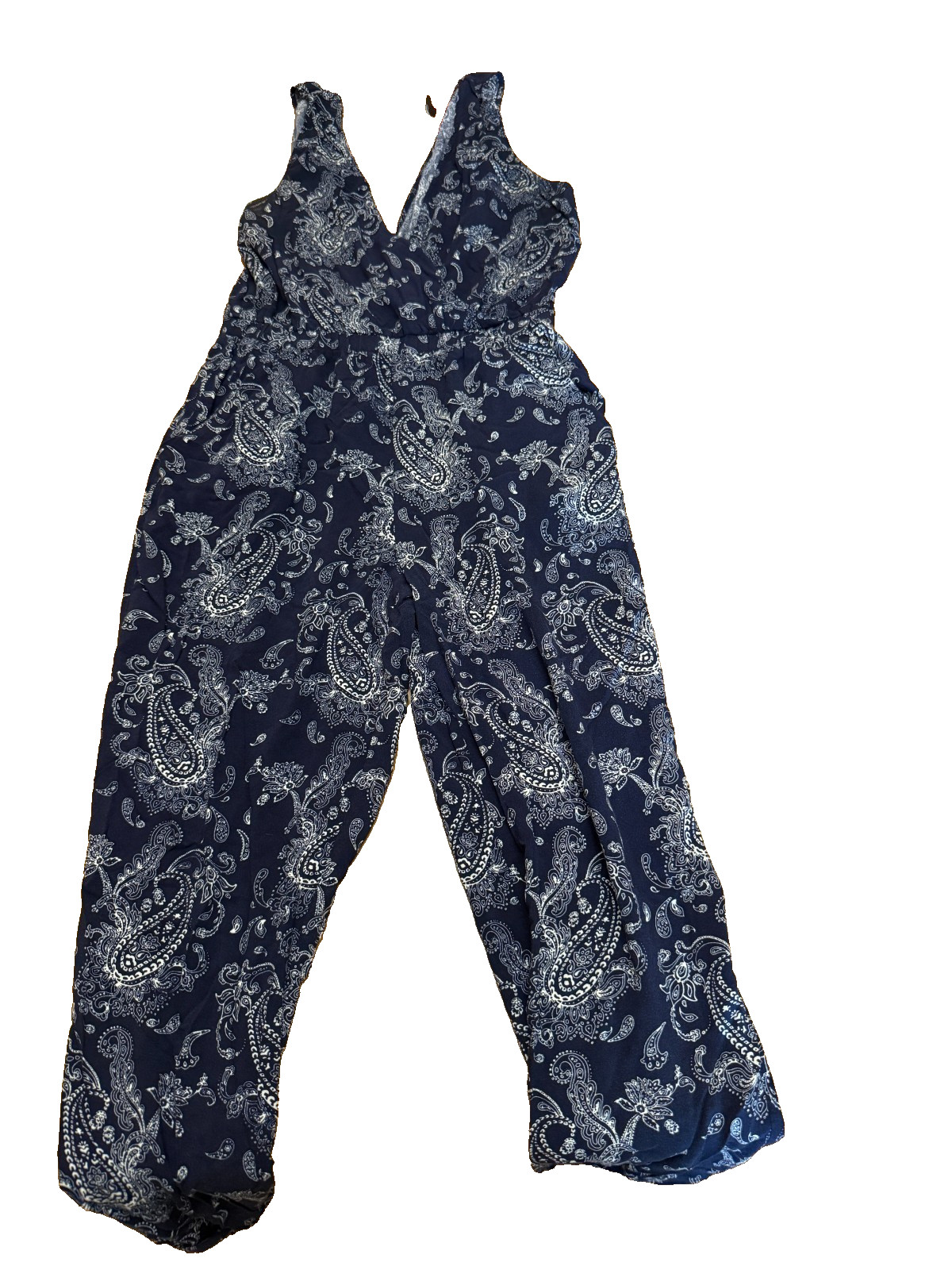 Love Tree Sleeveless bandana print jumpsuit Size M Boho Hippie casual Festival
