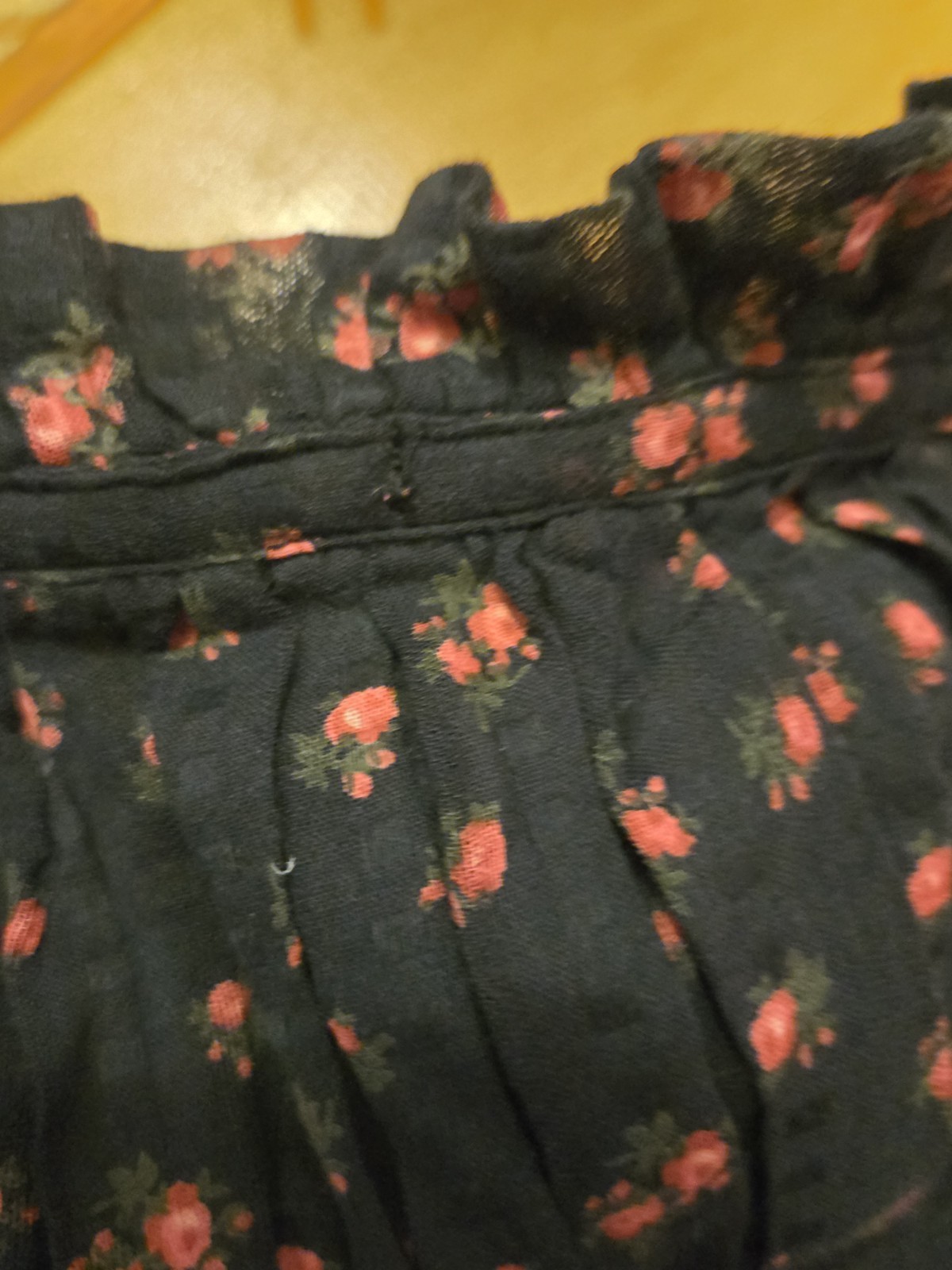 Princess Polly Nwt Flawed Womens Sz 2 Ruffle Shorts Romper Black Floral Pockets