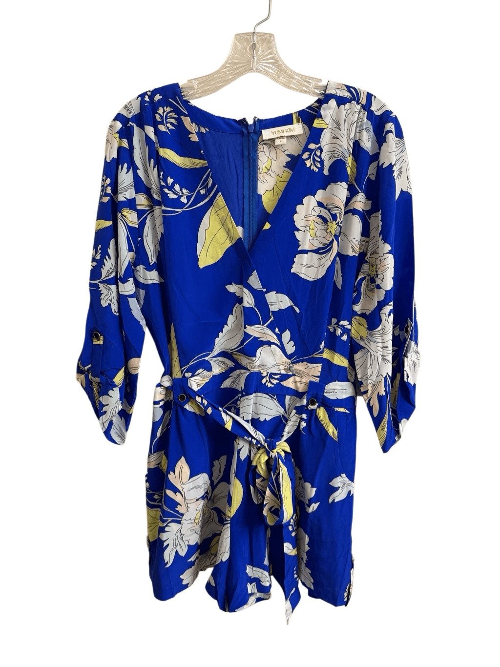 Yumi Kim Silk Eastern Garden Royal Blue Liz Romper Size Large