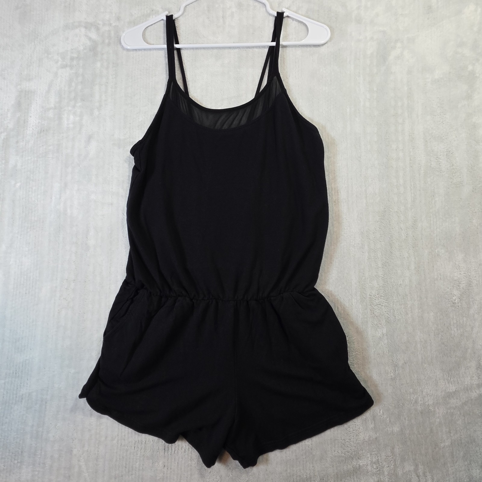 ALO Yoga Women’s Black Sleeveless Playsuit – Romper Size Large
