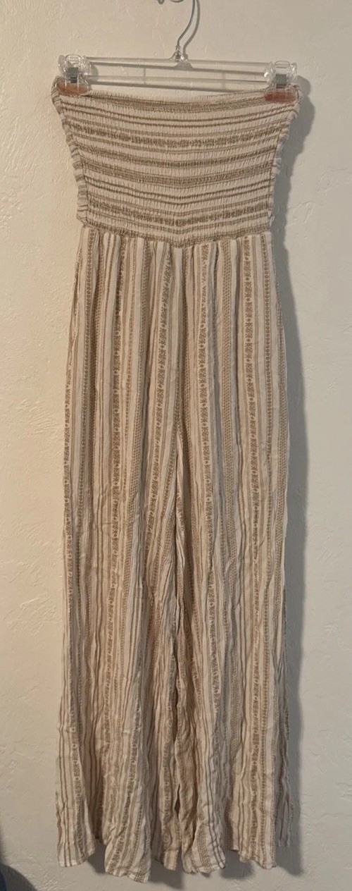 Audrey Parks & Francesca Strapless Wide Legs Size XS Jumpsuit