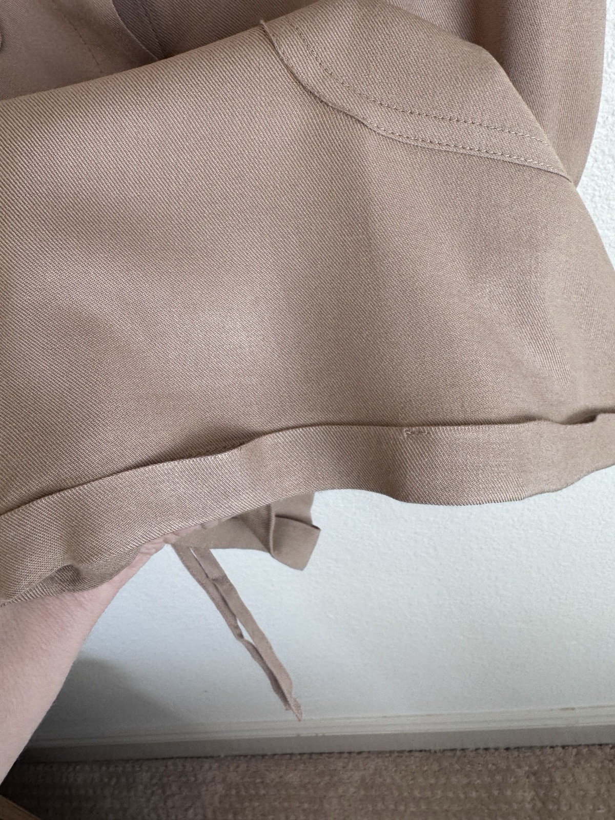 Iris Sleeveless Drawstring Utility Romper in Khaki Size M