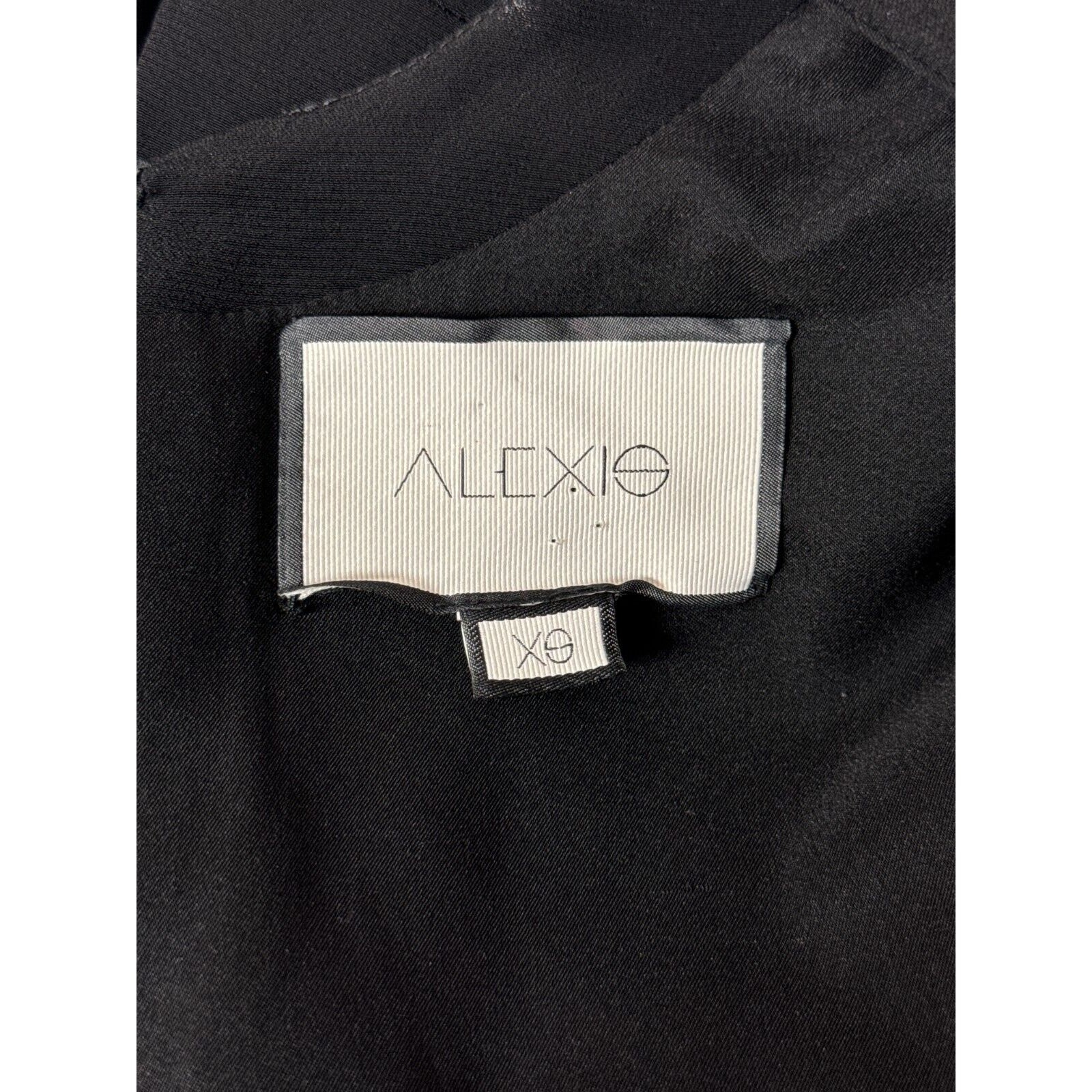 Alexis Jumpsuit XS Womens Black Maximila Ruched Puff Sleeve