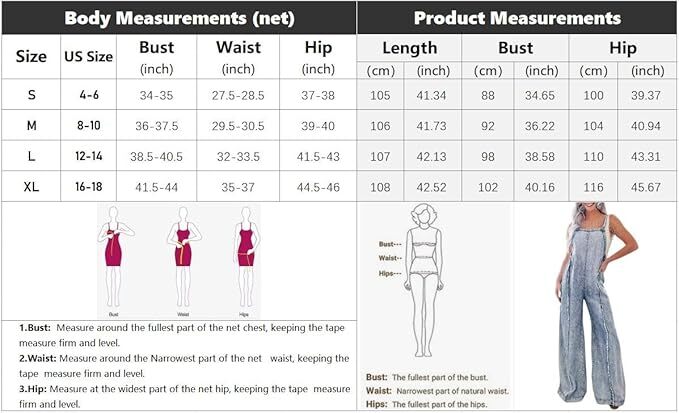 Women Loose Fit Denim Jumpsuit Adjustable Straps Wide Leg Long Pants Frayed Jean