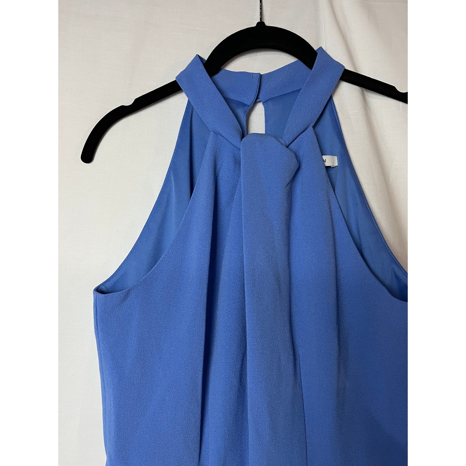 Julia Jordan Jumpsuit Womens 4 Blue Blue Bell Halter Knot Neck Wide Leg JJ36624