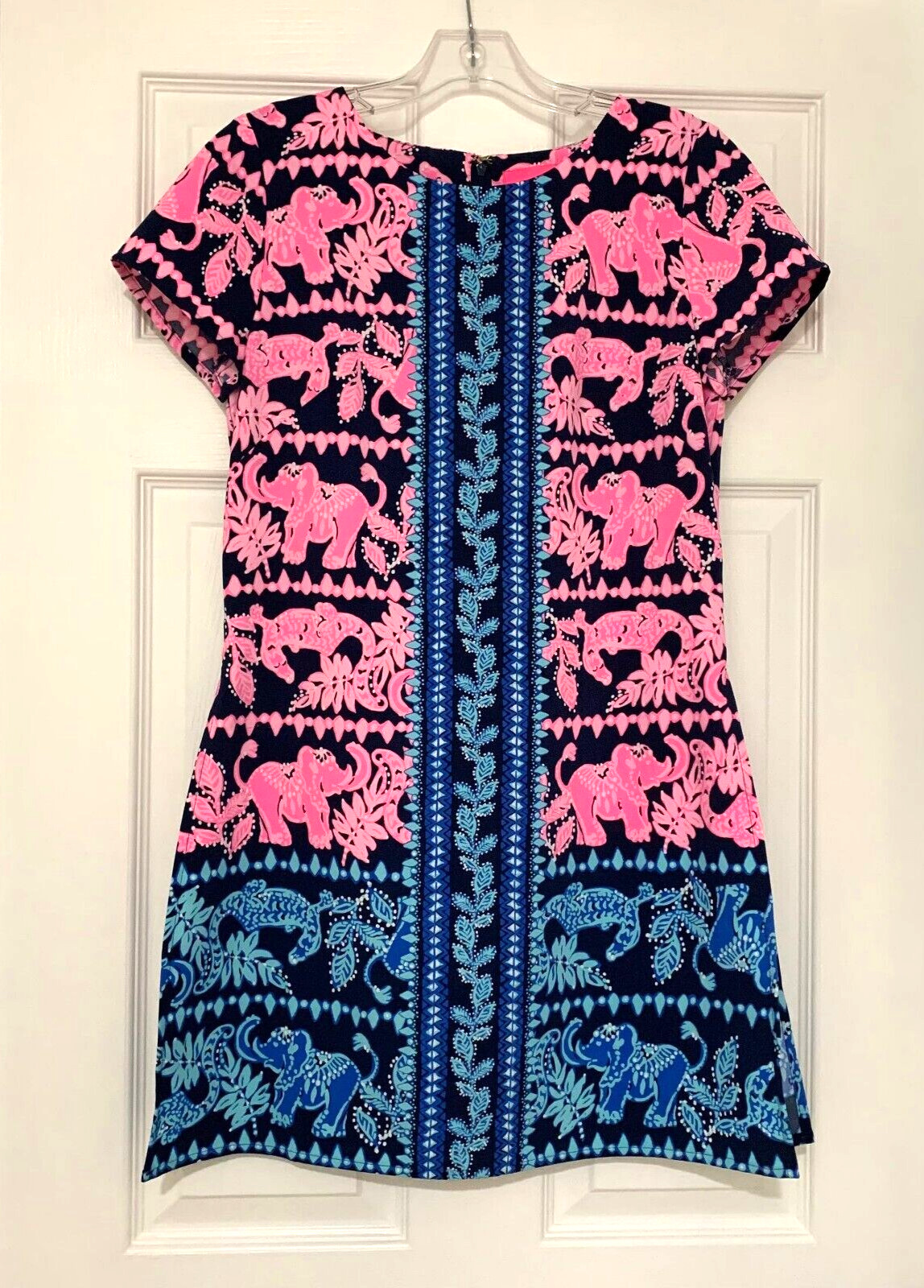 NWOT Lilly Pulitzer Blanca Stretch Romper Perfect Pair 2 Elephant Gator Border