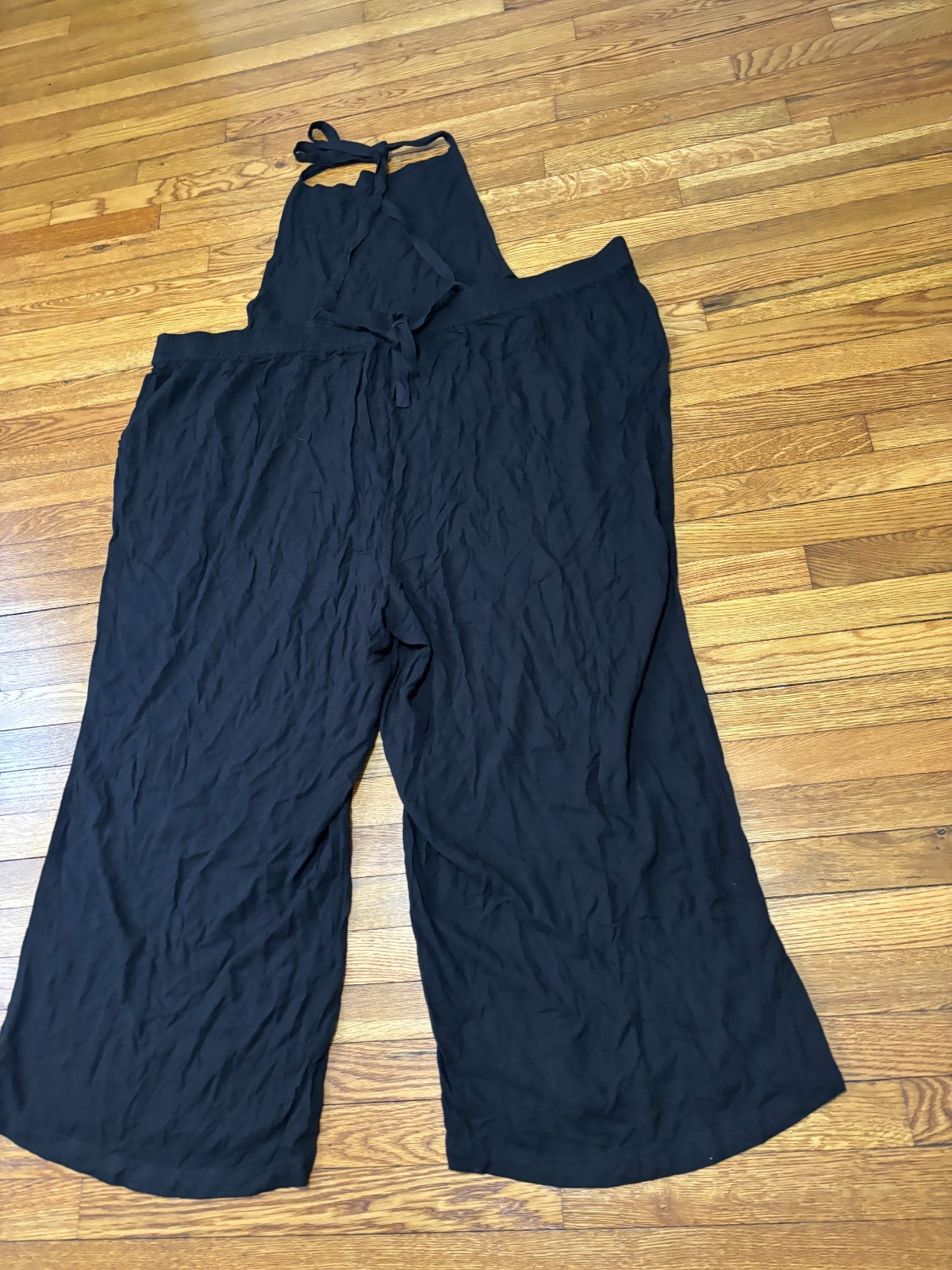 Torrid Womens Wide Leg Stretch Crepe Jumper Plus Size 6X Black Rayon NWT $70