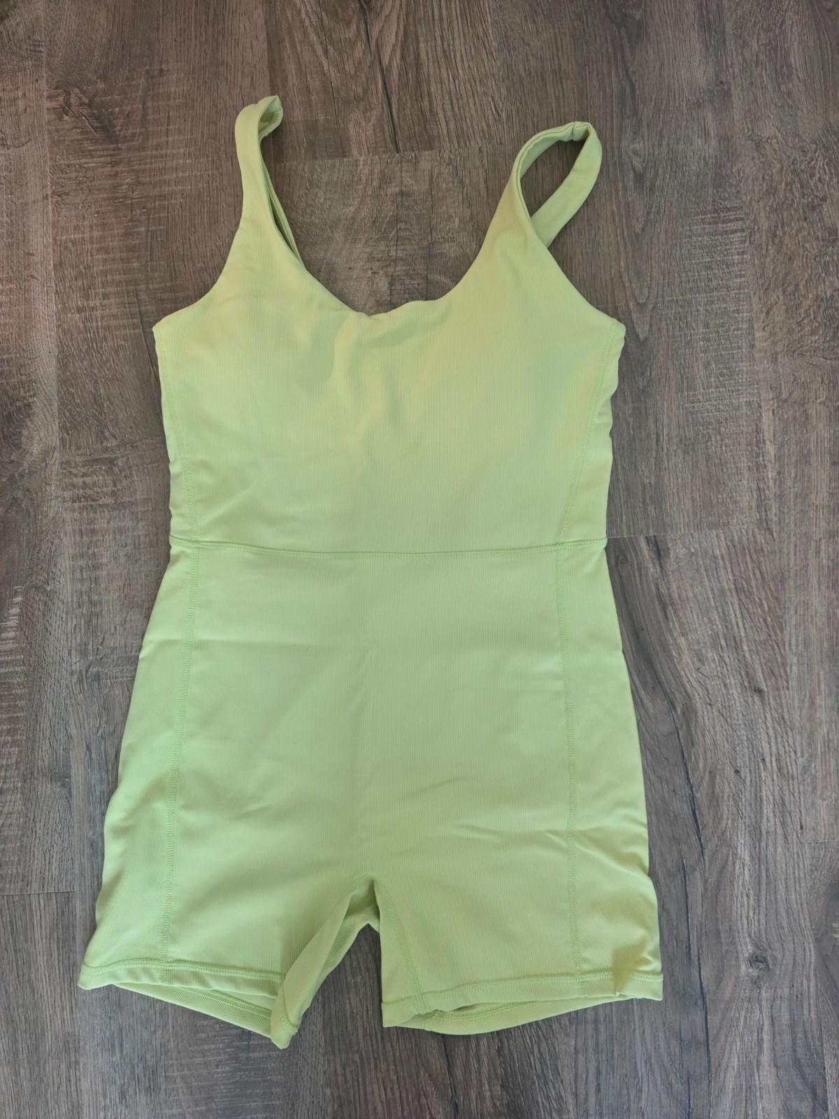 WILO Neon Green Yellow One Piece Romper Bodysuit Unitard Size M – EUC