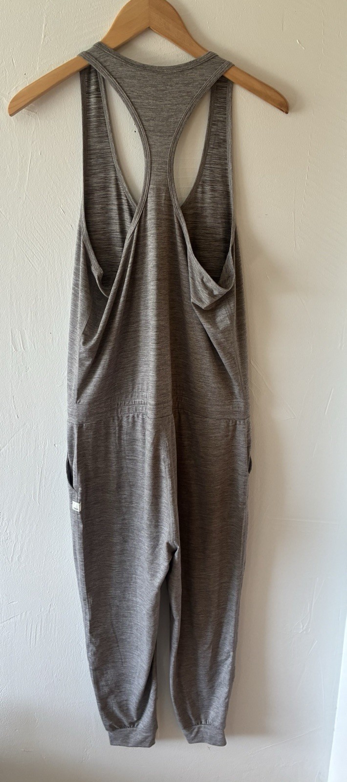 Vuori Womens Lux Sleeveless Jumpsuit One-Piece Jogger Medium Gray