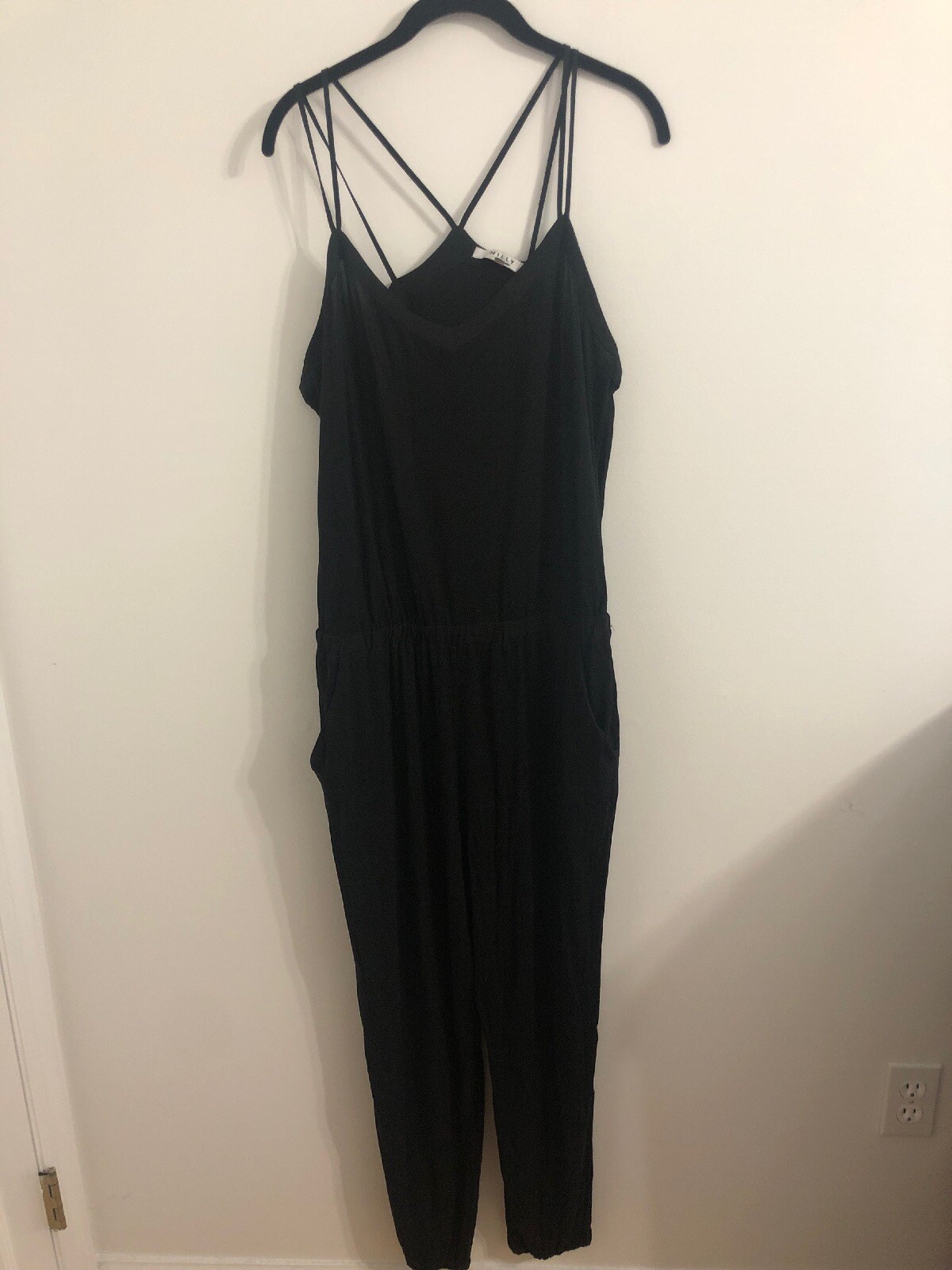 Milly For Design Nation Black Jumpsuit Size Large Worn Once