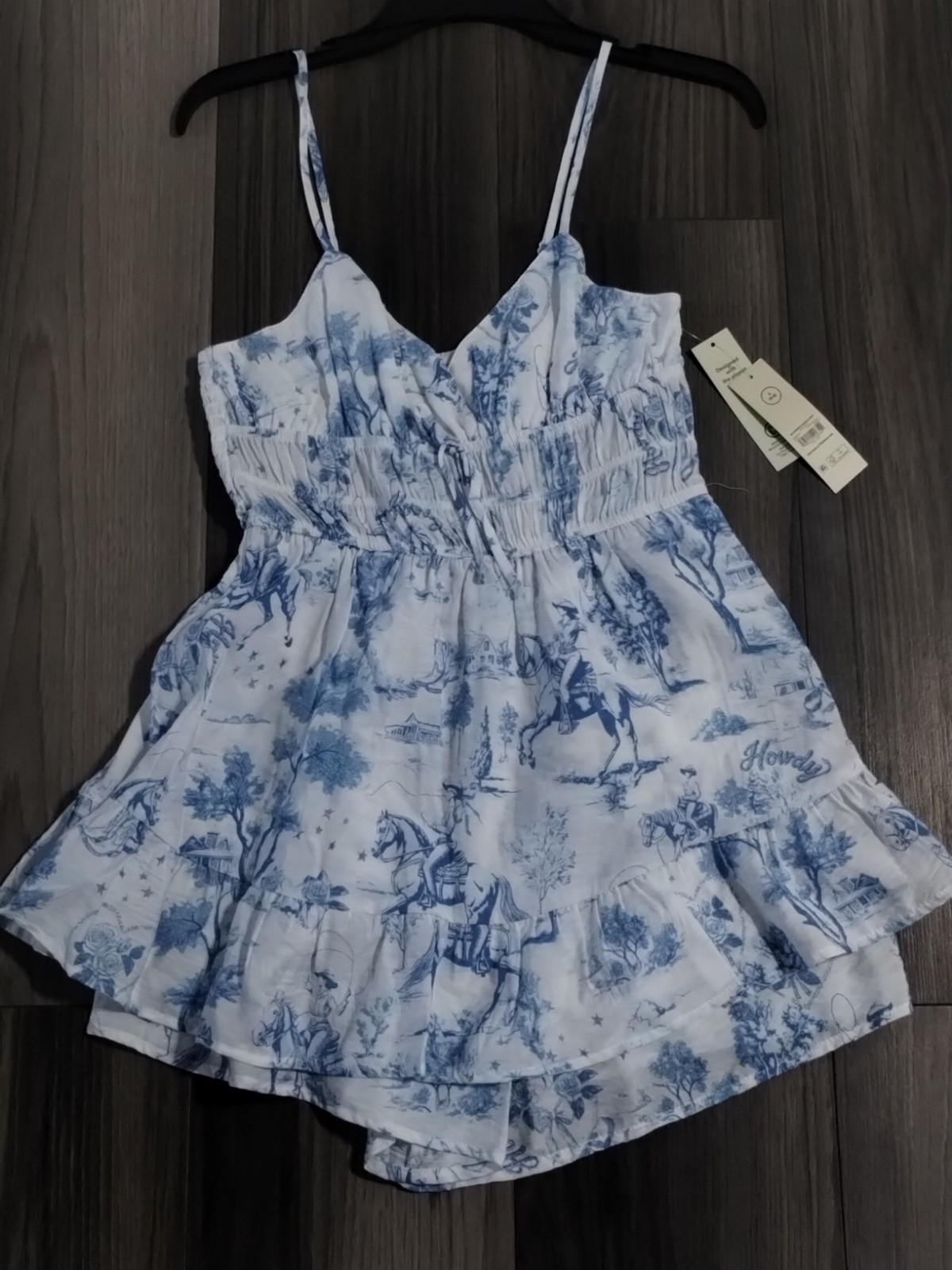 Women’s No Boundaries Romper With Ruffle Skirt (Small 4-6)