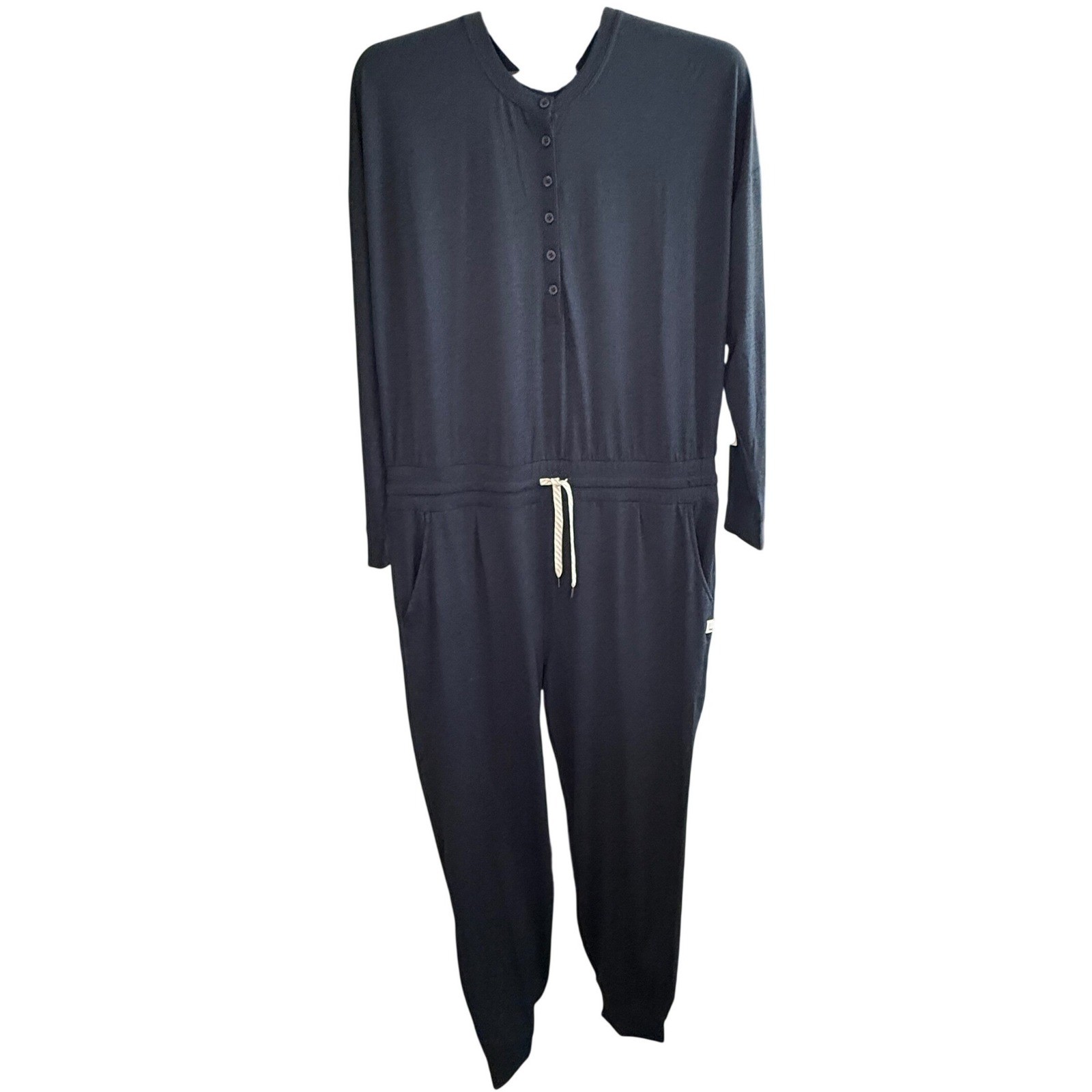 Vuori Lux Henley Jumpsuit Ink Heather Navy Blue XL VW478 New With Tags Fast Ship
