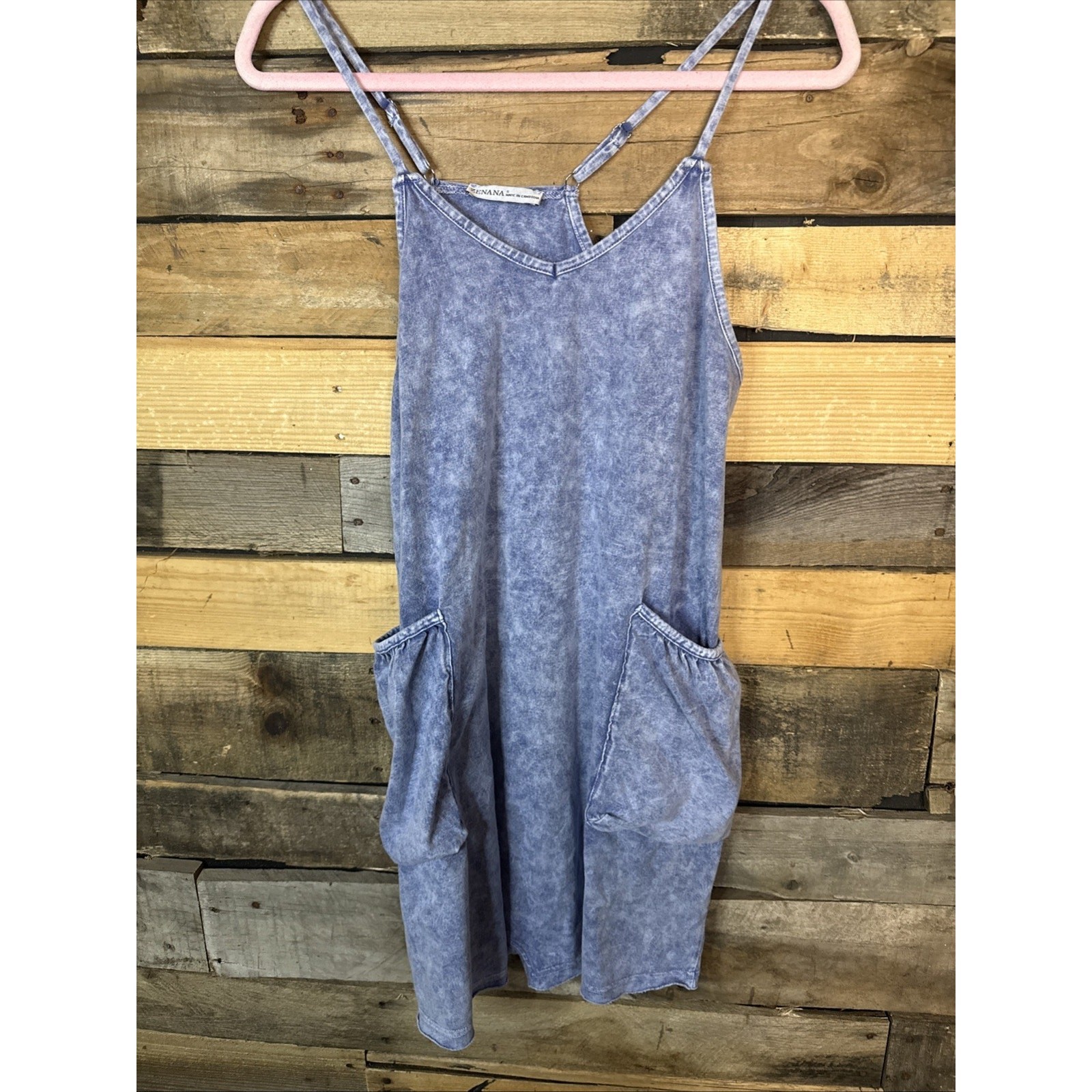 Zenana Blue Romper, Small