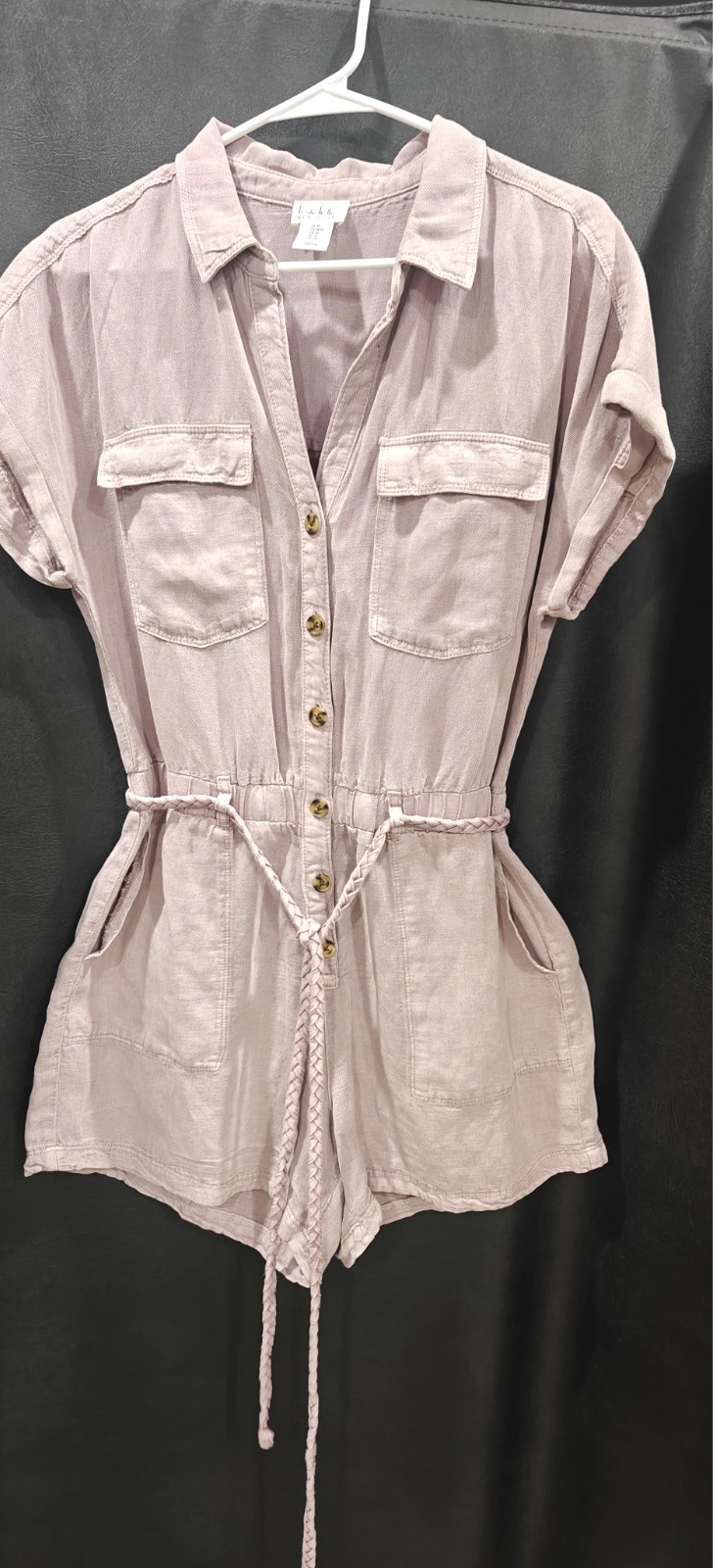 Nicole Miller New York light purple Utility Romper size medium