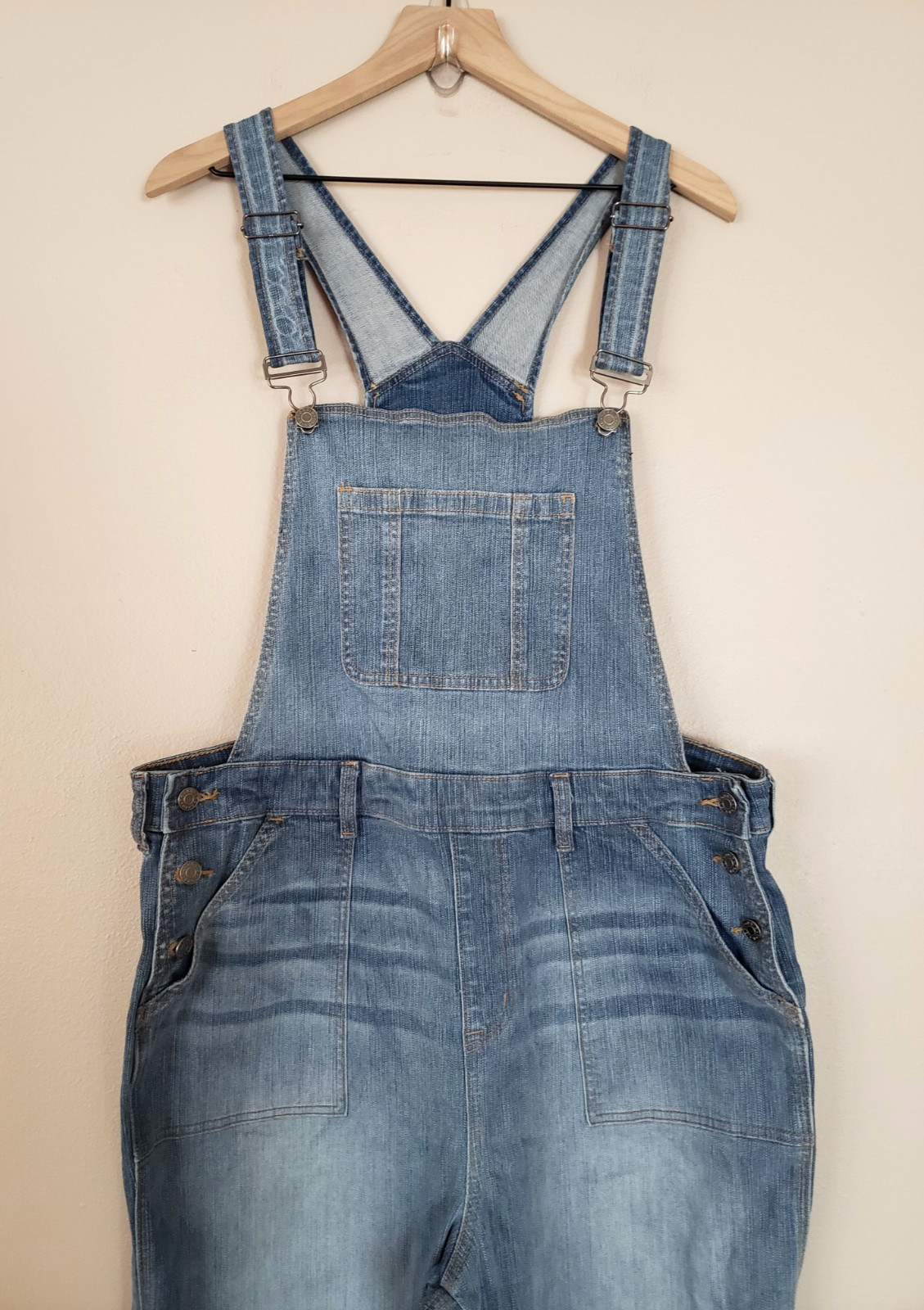 NWT Torrid Wide Leg Denim Jean Bib Overalls Adjustable Straps Size 16