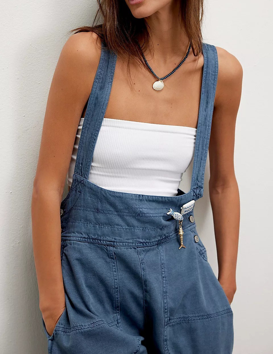 Free People We The Free Felix Tapered Overalls Jumpsuit Dress Pinafore M 288075