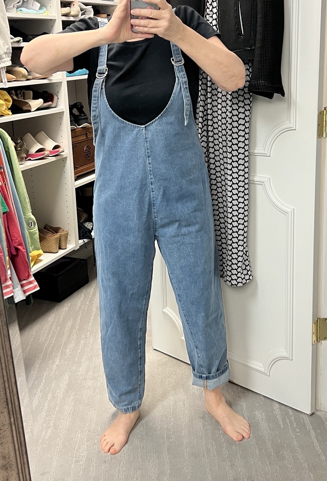 Blue Tides Denim Oversized Overalls for Women Size Small