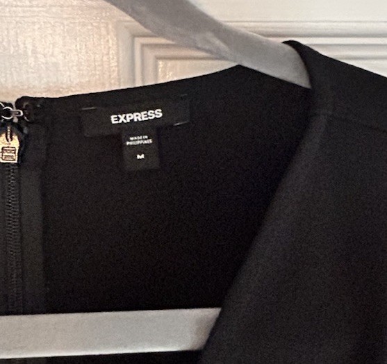Women’s Express Black Medium Jumpsuit With Pockets Tie Waist Zipper Back