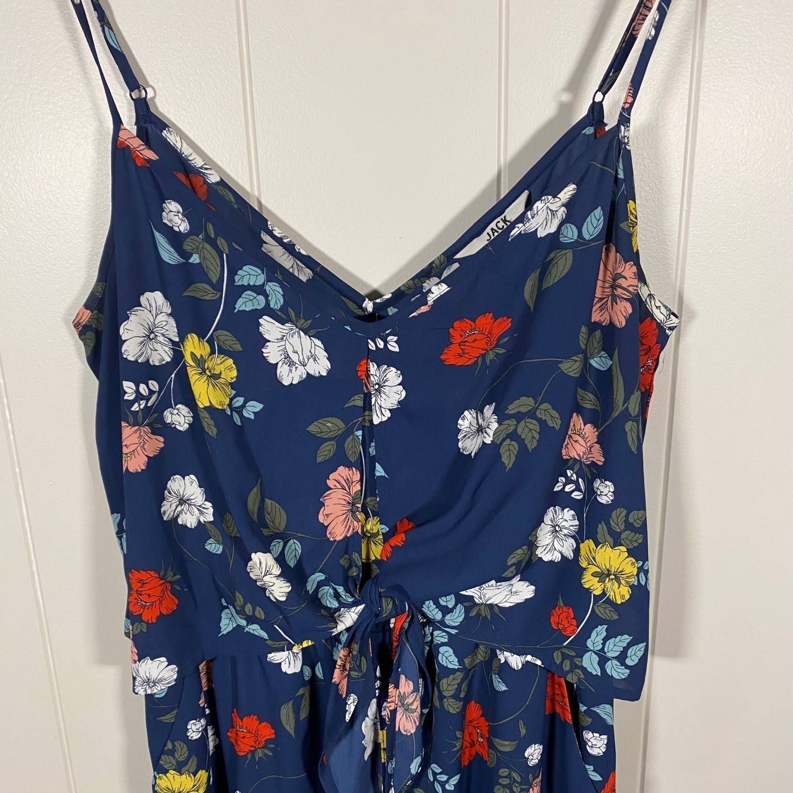 JACK by BB Dakota Floral Print Tie Front Sleeveless Jumpsuit – Size M