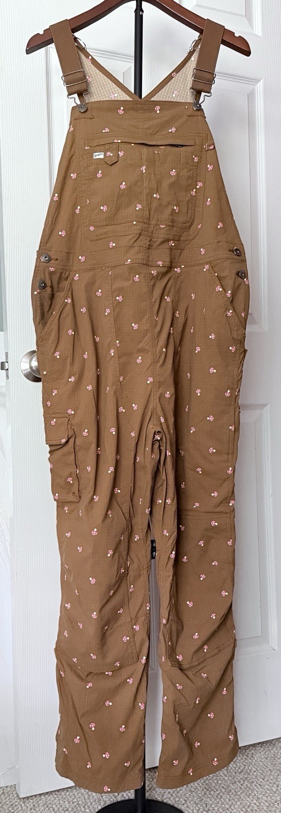 Duluth Trading Lx29 MUSHROOMS Heirloom Gardening Bib Overalls Womens RETIRED