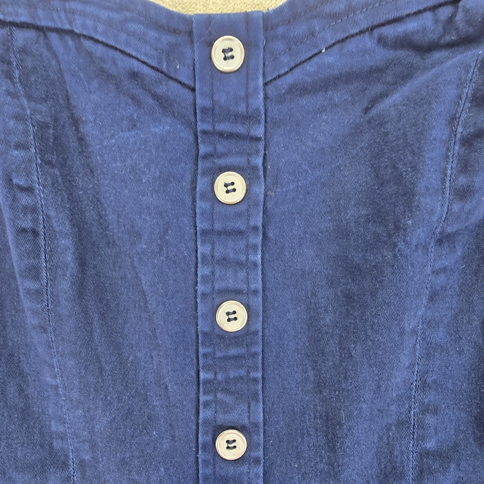 Copper Key Womens 60s Style Tank Top Shorts Romper Navy Blue Size Small
