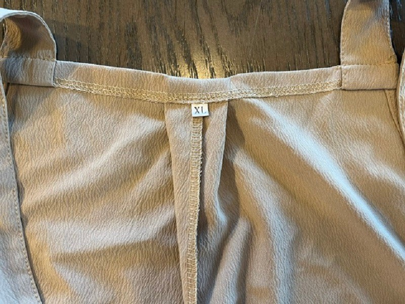 NO LABEL TAUPE SOLID ONE PIECE OVERALL POLY POCKETS Women’s SZ XL GENTLY WORN
