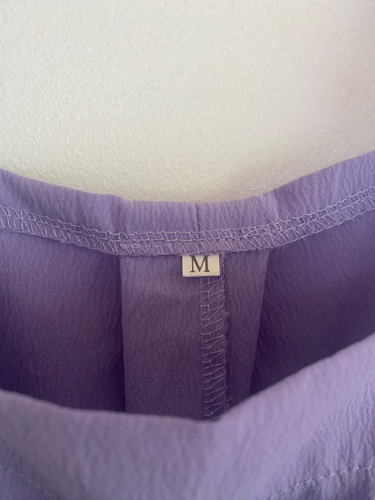 Lavender Wide-Leg Sleeveless Jumpsuit With Adjustable Straps & Pockets Size M