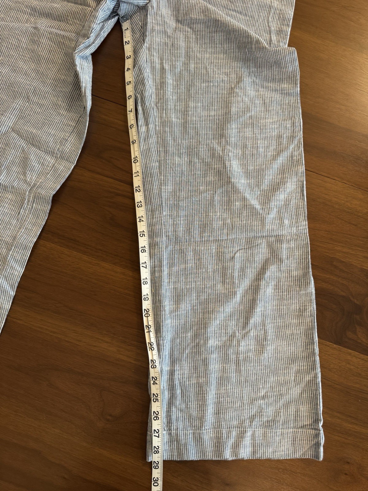 NWT Nordstrom Japna Blue White Stripe Wide Leg Button Front Jumpsuit 100% Cotton