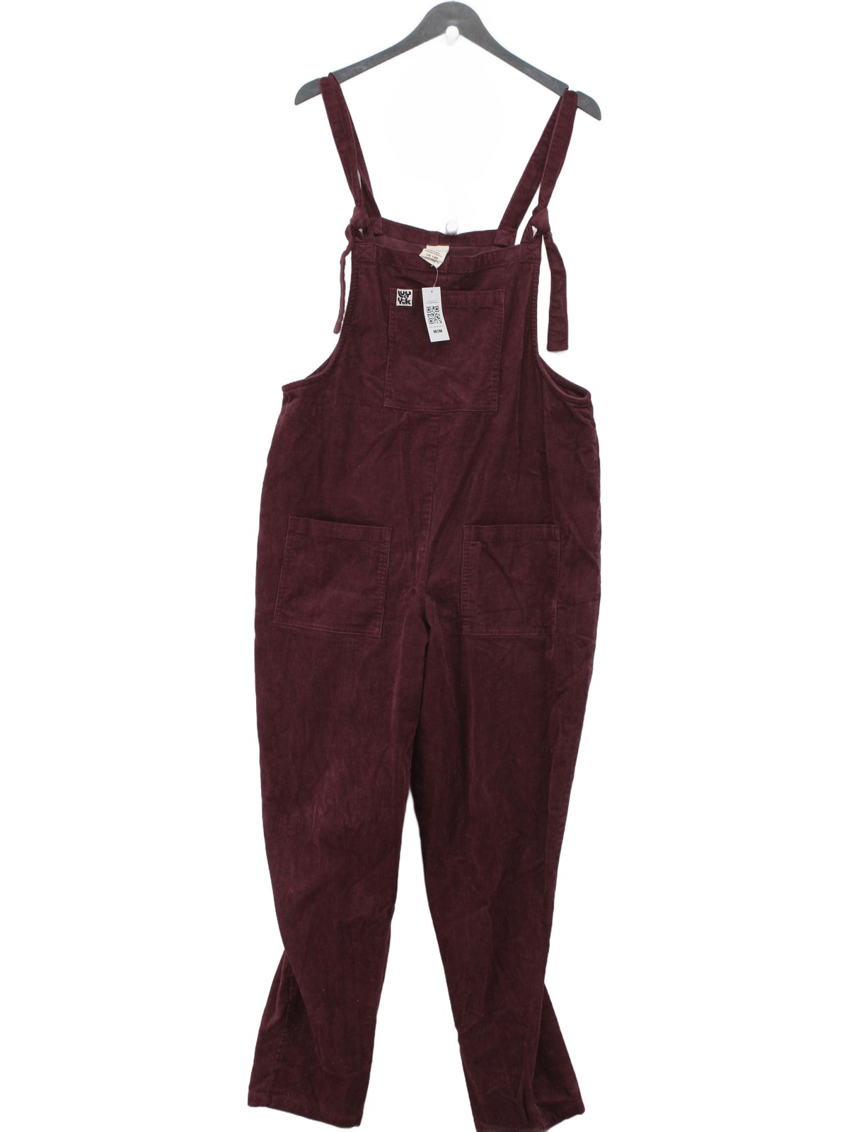 Lucy & Yak Women’s Jumpsuit UK 14 Purple Cotton with Elastane Straight Jumpsuit