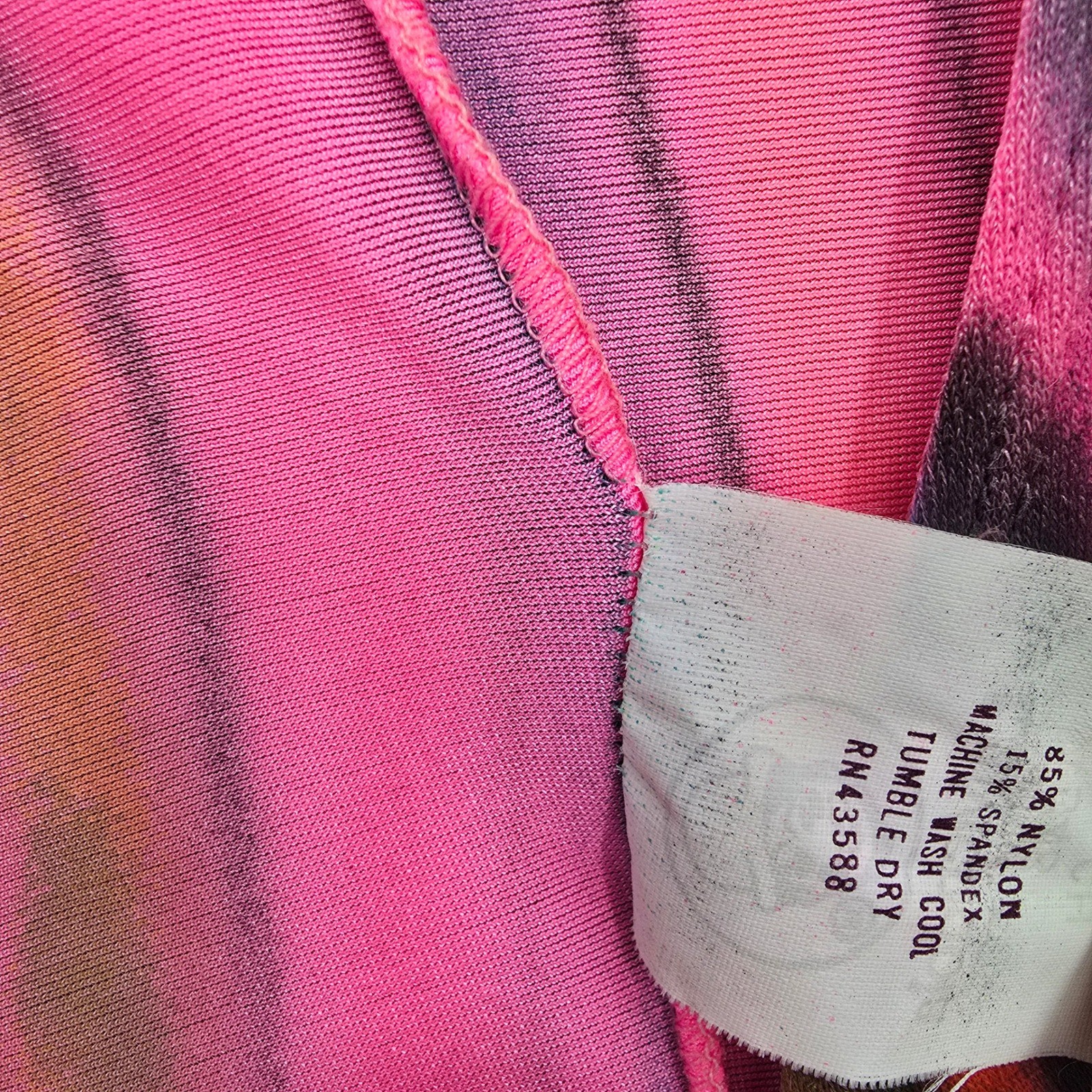 LaMendola Psychedelic Wavy Stripe Long Sleeve Stirrup Unitard Bodysuit Large USA