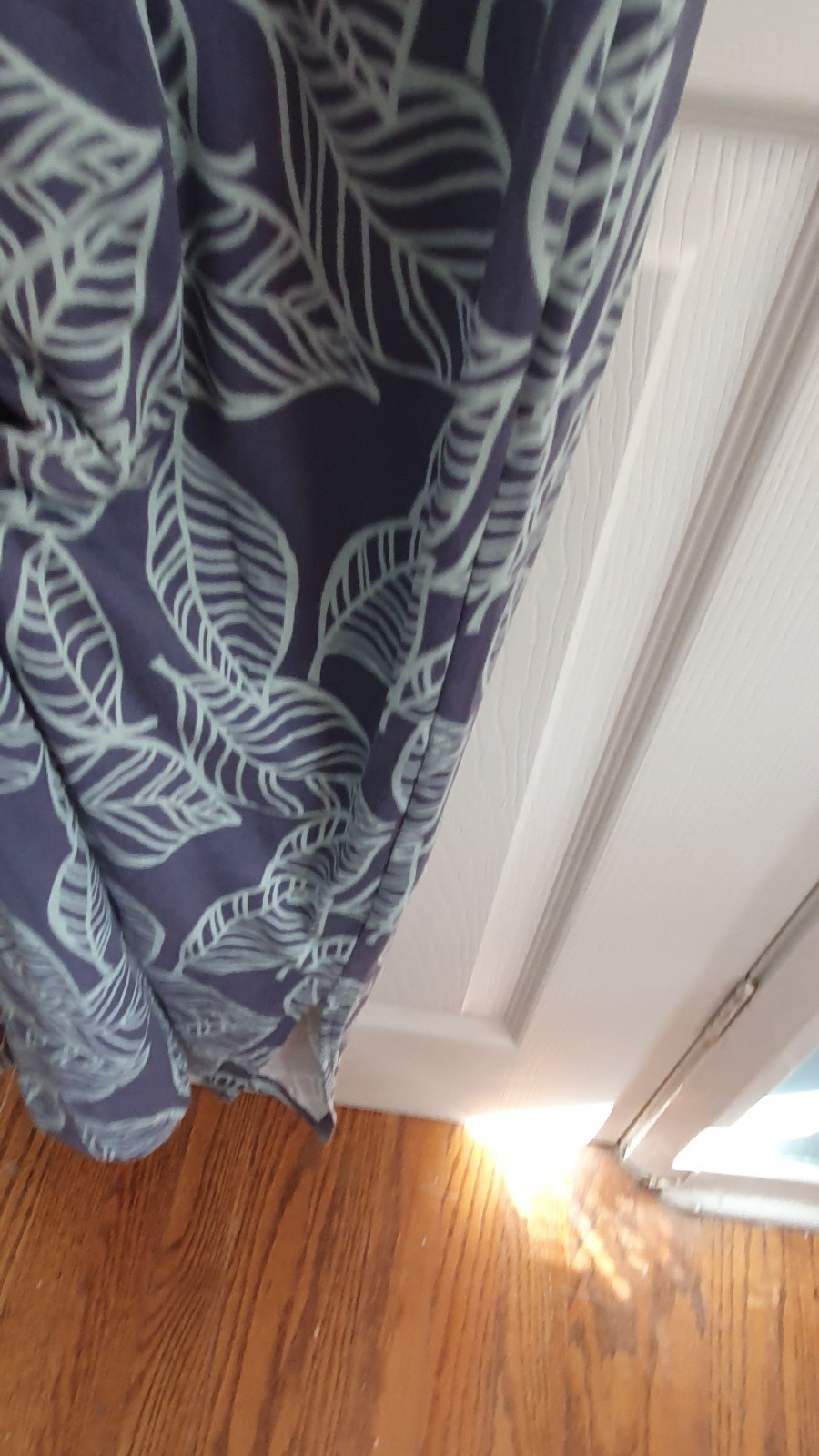 Cozee Home Sleeveless Jumpsuit Wide Leg Palm Print Blue bx4 New Size XL