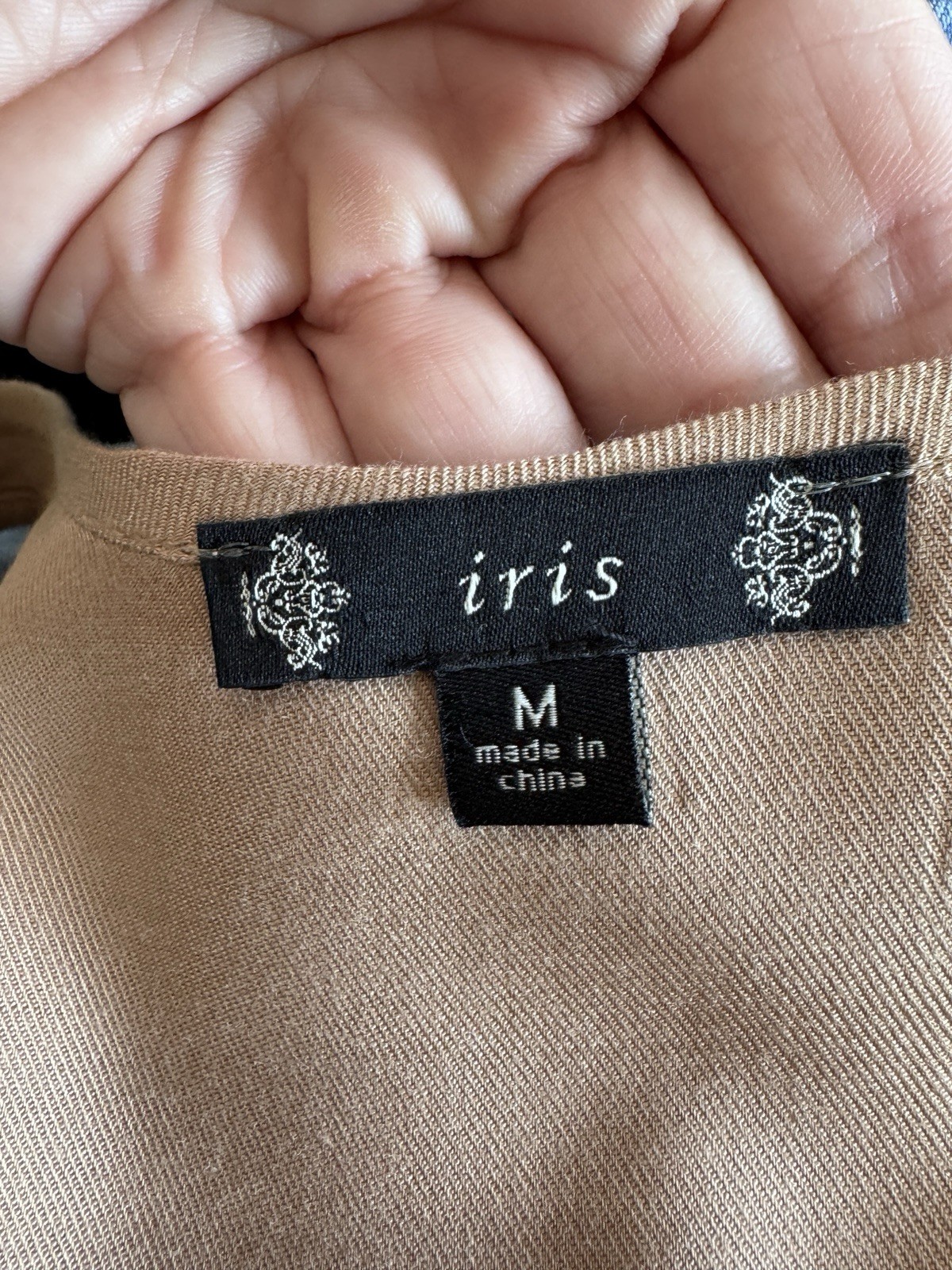 Iris Sleeveless Drawstring Utility Romper in Khaki Size M