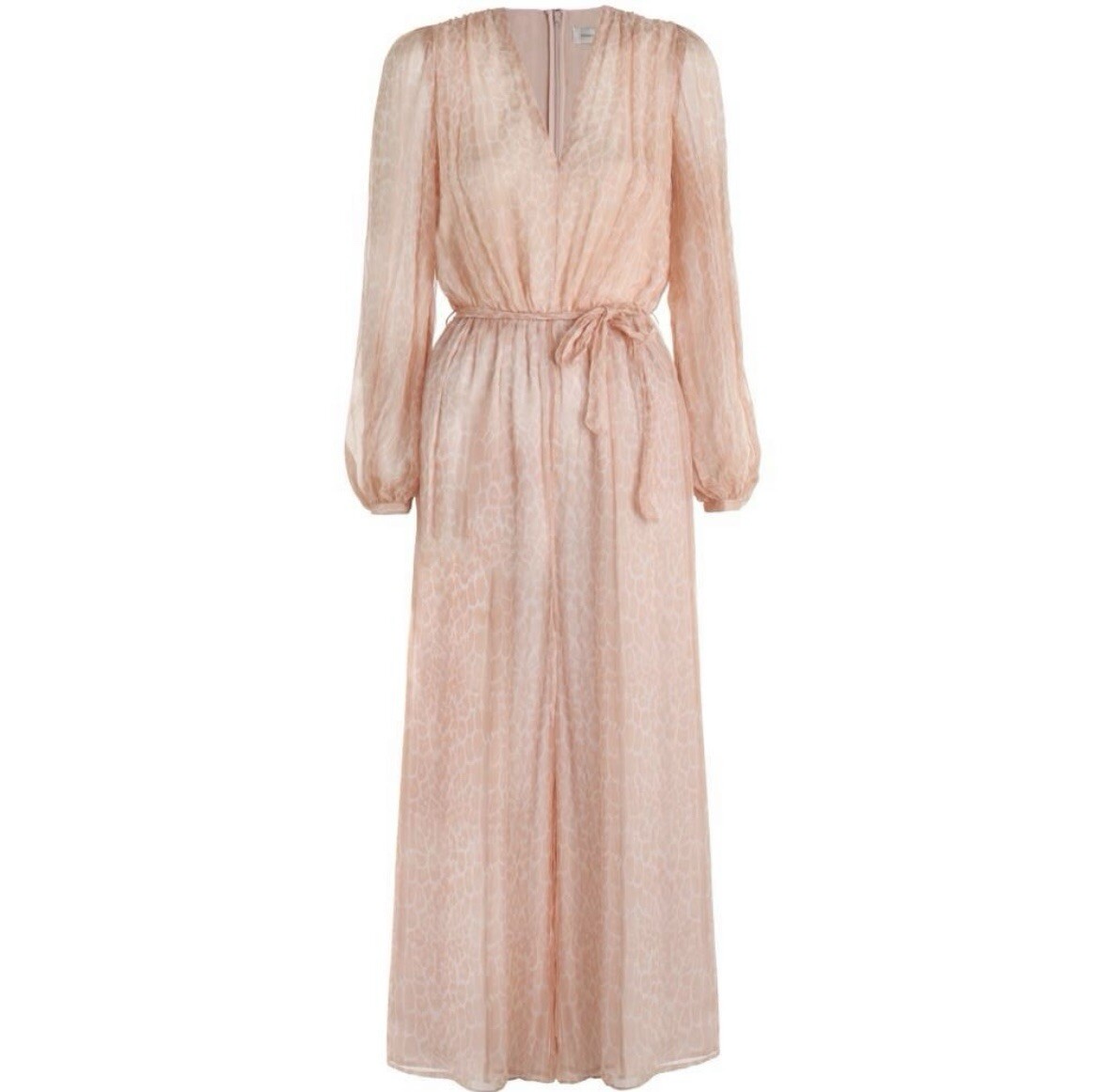 Zimmermann Rhythm Slouch Leopard Silk Jumpsuit Size 3/ AU 12-14/ US 8-10 Pink
