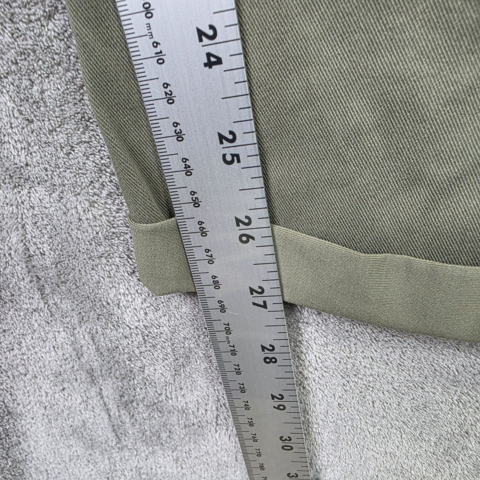 Womens Mono B Olive Green Utility Jumpsuit Button Up Front Short Sleeves Size M