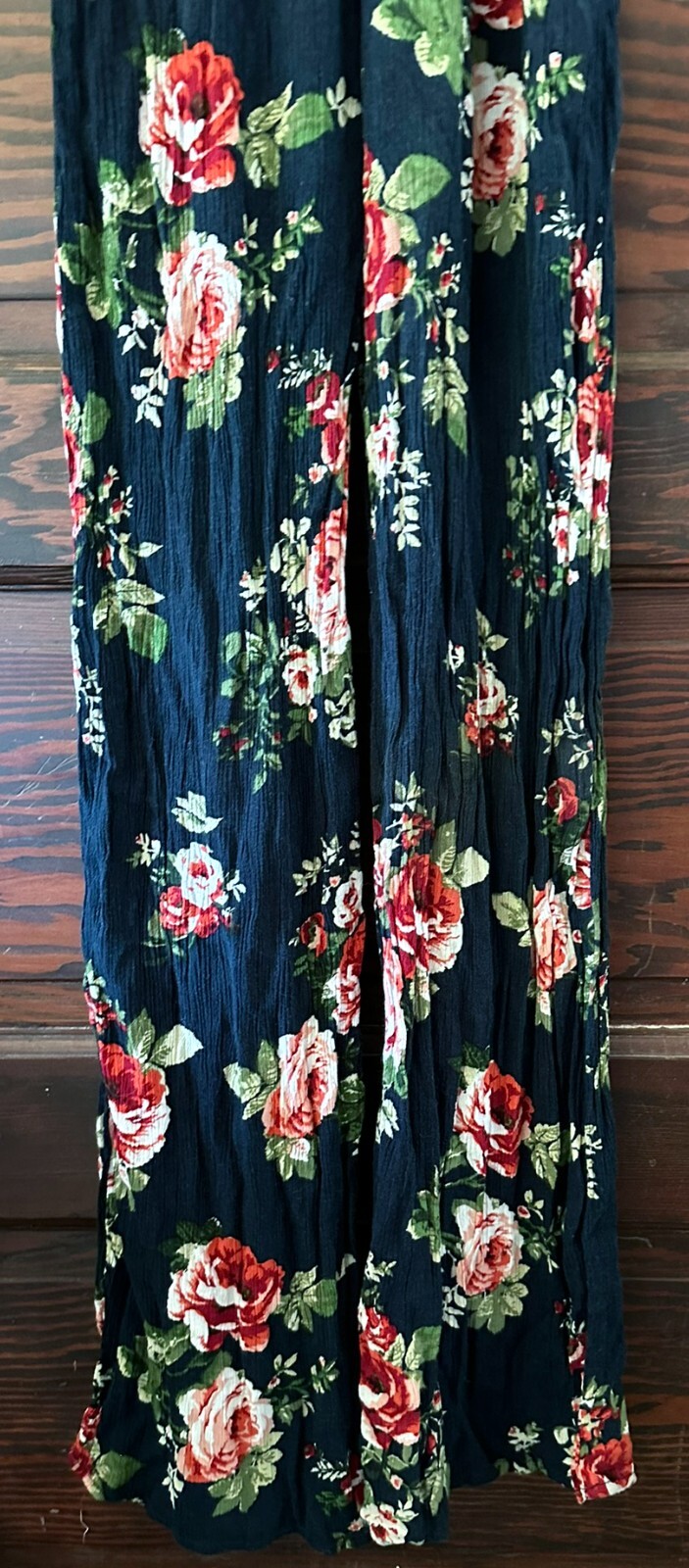 Ambiance Floral One Piece Long Pants Romper Jumpsuit Blue Red Green Floral S