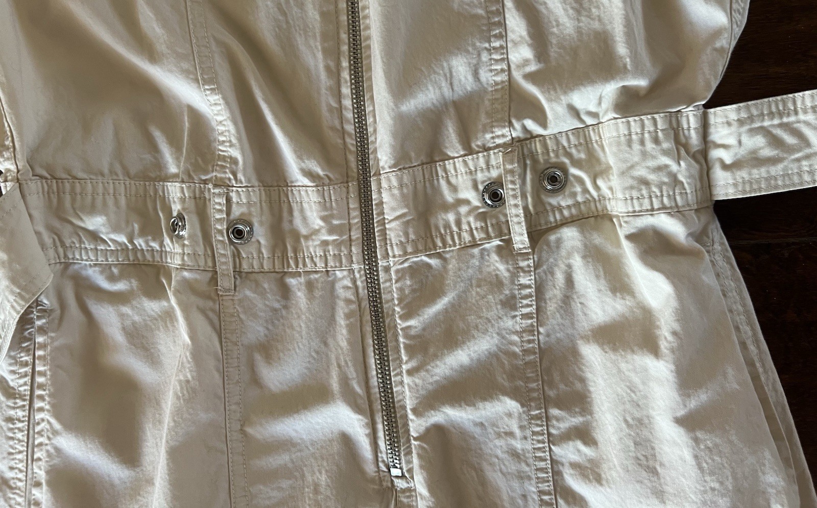 Zara sleeveless utility jumpsuit Ivory Color Size XS Wide Leg Bell