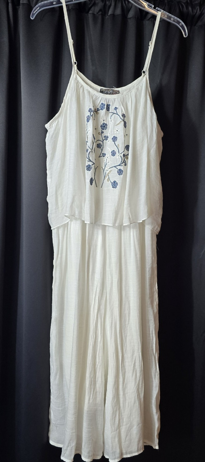 J. Glee Women’s Sleeveless Romper Layered Embroidery Size Large