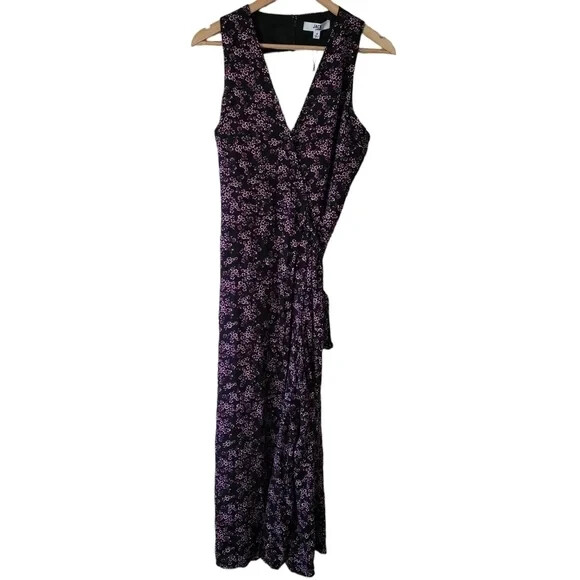 Jack By BB Dakota Ditsy Floral Maxi Wrap Jumpsuit Women’s Cropped Size 4 New