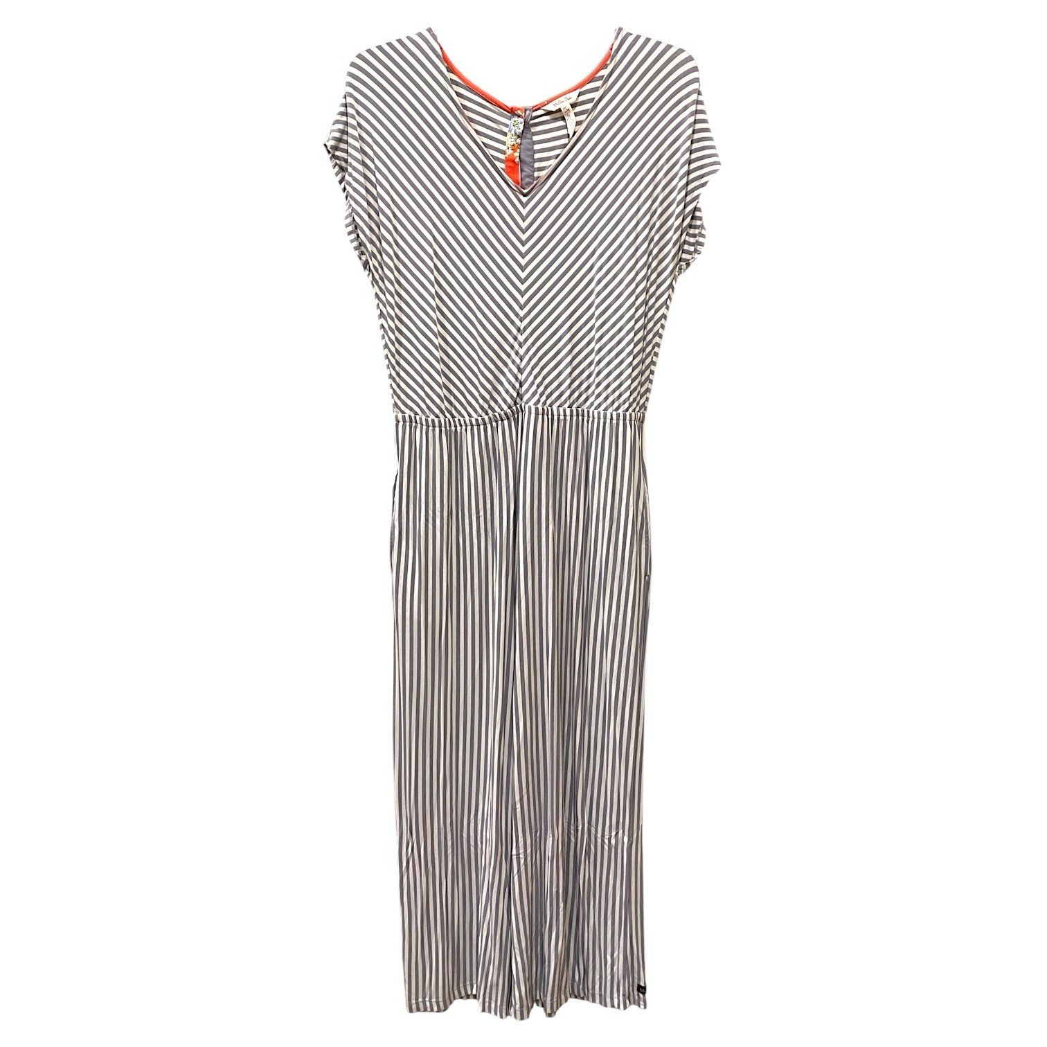 Matilda Jane Womens Size Large Let’s Go Together Stripes All Day Romper Wide Leg