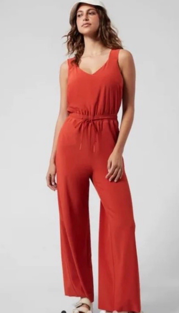 Athleta Women’s Sleeveless Savannah Jumpsuit Romper Size 8