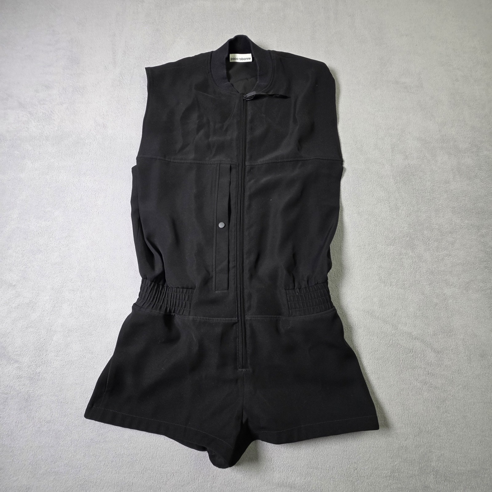 Paco Rabanne Sleeveless Black Romper Womens EU 36 Black Made In Portugal