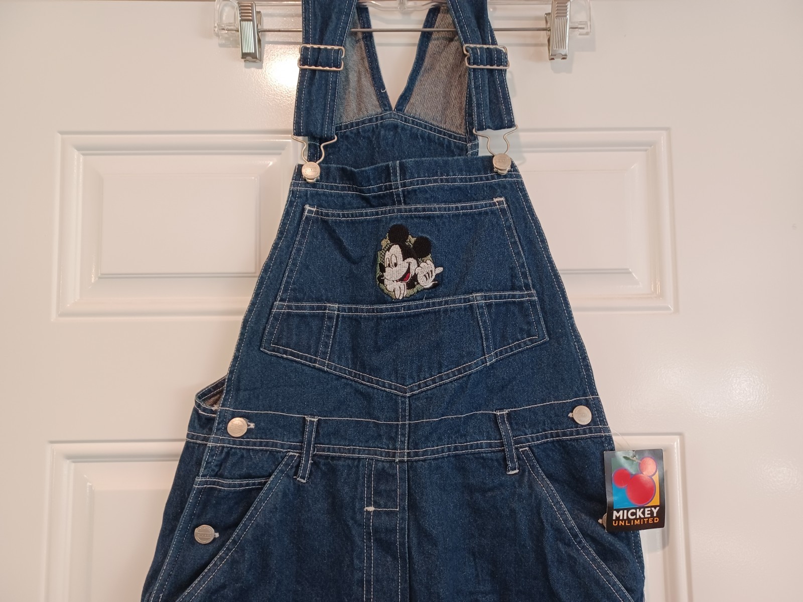 NWT – Vtg Mickey Mouse Unlimited Disney Bib Overalls FITS 28×27 (Tag L- juniors)