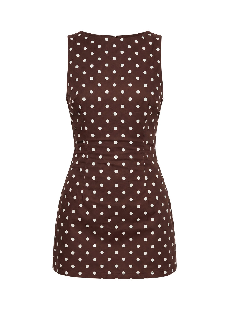 NWT princess polly Yumiko Romper Brown Polka Dot