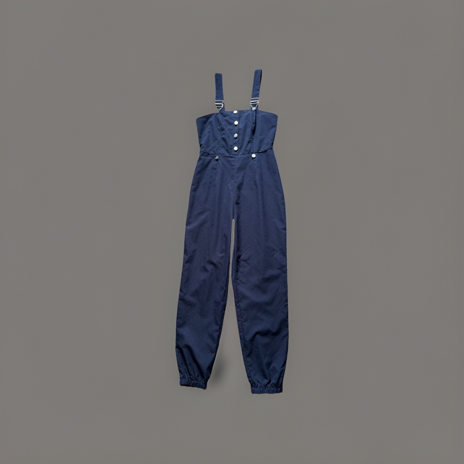 SHEIN Button Front Jumpsuit with Buckle Strap Size S