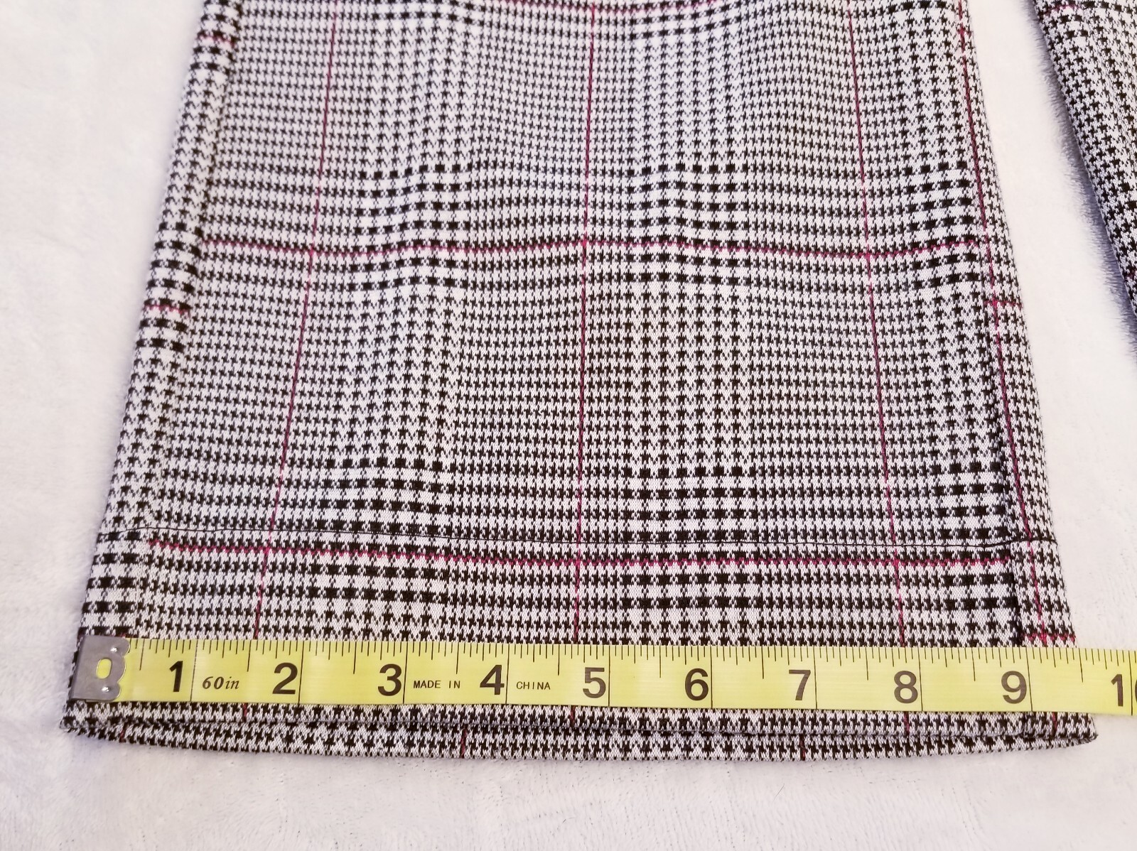 LOVE FIRE Bib Overall Women Size XS Tall Petite Black White Plaid With Pockets