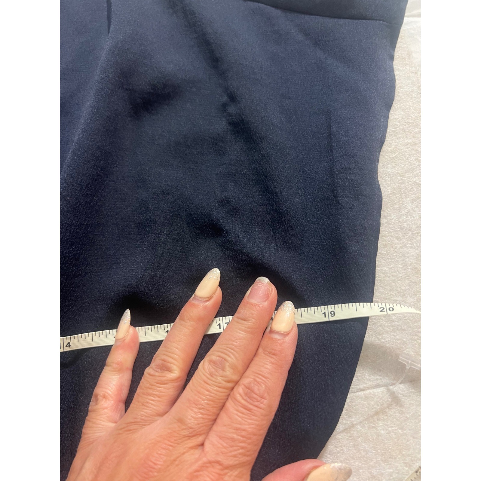 Express Navy Blue Flutter Sleeve Smocked Waist Romper Size M 90233