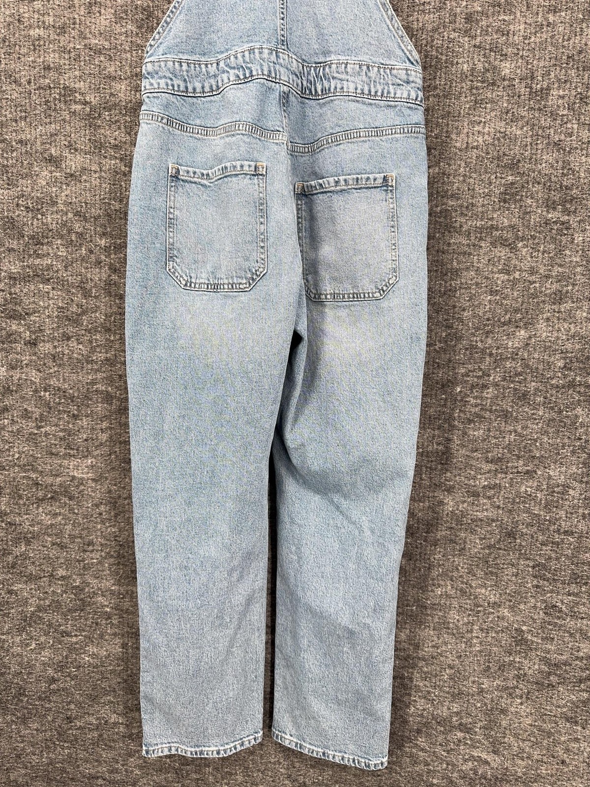 Gap Overalls Womens XS Blue Denim Relaxed Wide Leg Adjustable Straps Pockets