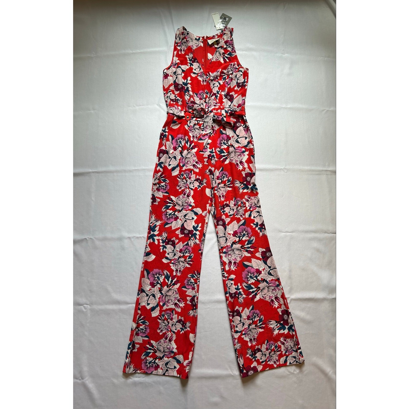 Anthropologie Yumi Kim Silk Belted Sleeveless Jumpsuit XS NWT